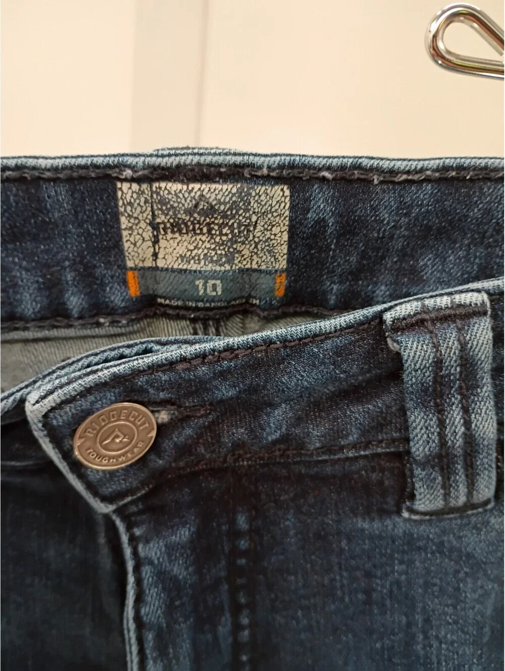 Ridgecut Toughwear Jeans Women's 10 Blue Denim Utility Mid Rise Stretch Workwear